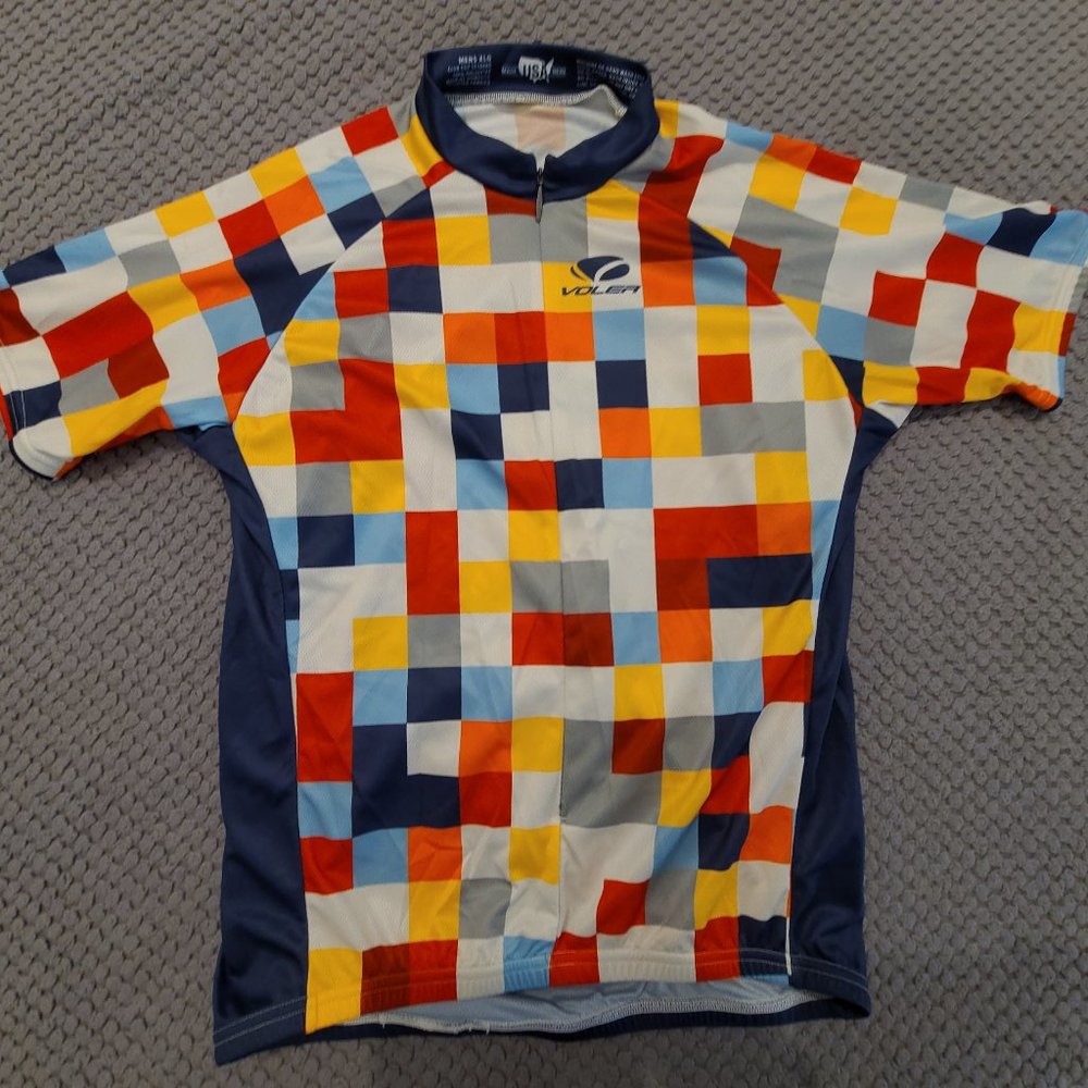 Voler Men's Partial Zip Cycling Jersey - Extra Large, XL, 3 back pockets